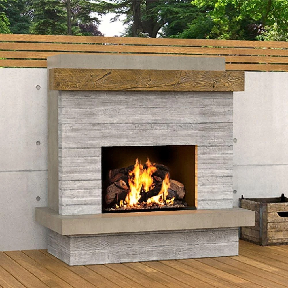 American Fyre Designs Brooklyn 68-Inch Freestanding Outdoor Gas Fireplace 2 American Fyre Designs Brooklyn 68-Inch Freestanding Outdoor Gas Fireplace - Image 2