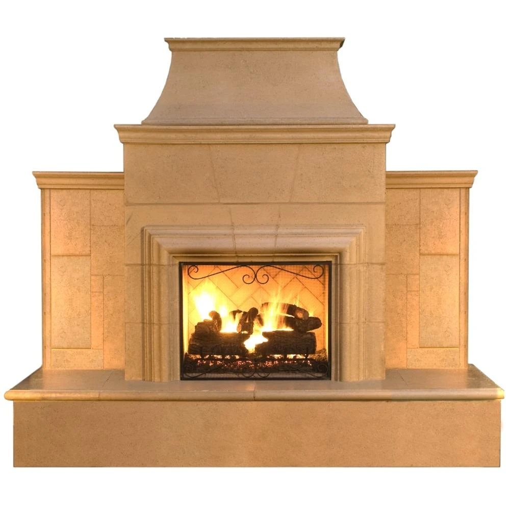 American Fyre Designs Grand Cordova 110-Inch Freestanding Outdoor Gas Fireplace 1 American Fyre Designs Grand Cordova 110-Inch Freestanding Outdoor Gas Fireplace