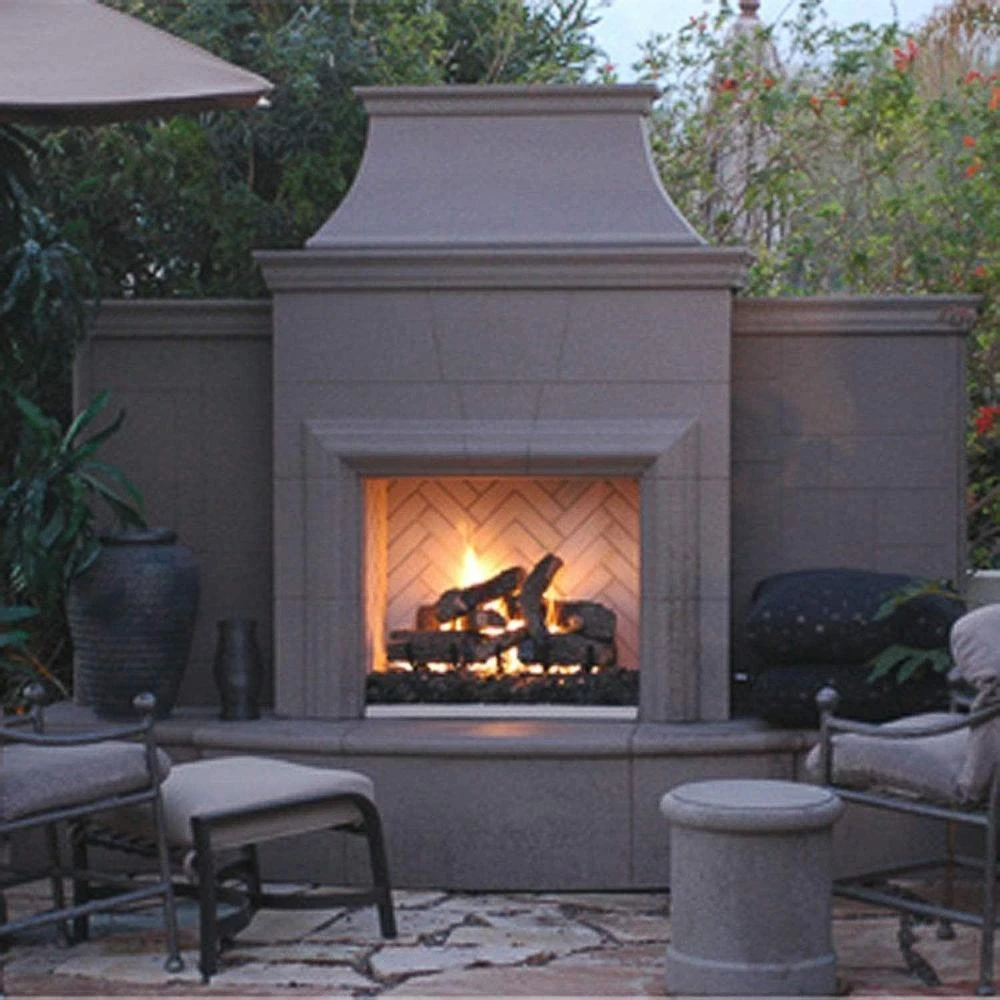 American Fyre Designs Grand Petite Cordova 127-Inch Freestanding Outdoor Gas Fireplace 2 American Fyre Designs Grand Petite Cordova 127-Inch Freestanding Outdoor Gas Fireplace - Image 2