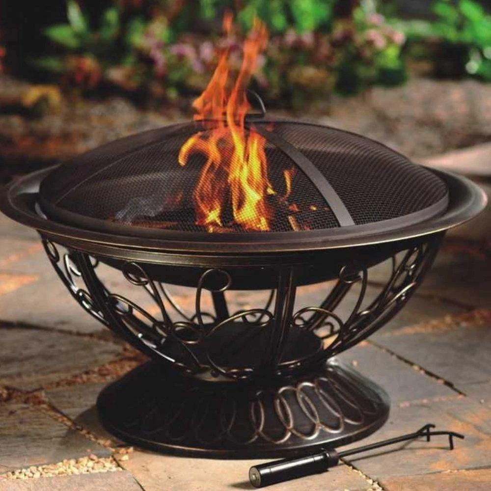 AZ Patio Heaters Scroll Design 30-Inch Round Fire Pit (FT-022) 2 AZ Patio Heaters Scroll Design 30-Inch Round Fire Pit (FT-022) - Image 2