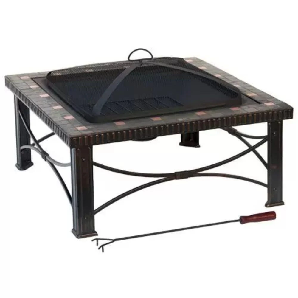 AZ Patio Heaters Slate Tile 30-Inch Square Fire Pit (FTB-51161B) 1 AZ Patio Heaters Slate Tile 30-Inch Square Fire Pit (FTB-51161B)