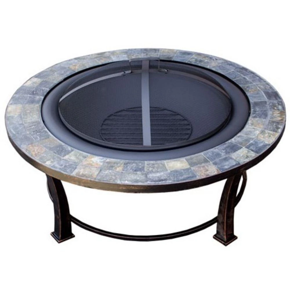 AZ Patio Heaters Slate Tile 40-Inch Round Fire Pit (FT-51216) 1 AZ Patio Heaters Slate Tile 40-Inch Round Fire Pit (FT-51216)