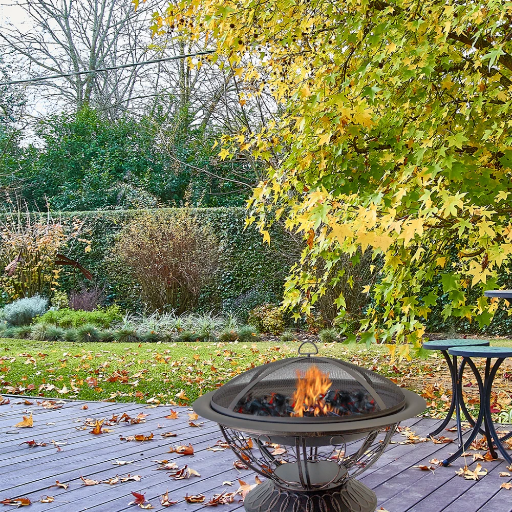 AZ Patio Heaters Scroll Design 30-Inch Round Fire Pit (FT-022) 4 AZ Patio Heaters Scroll Design 30-Inch Round Fire Pit (FT-022) - Image 4