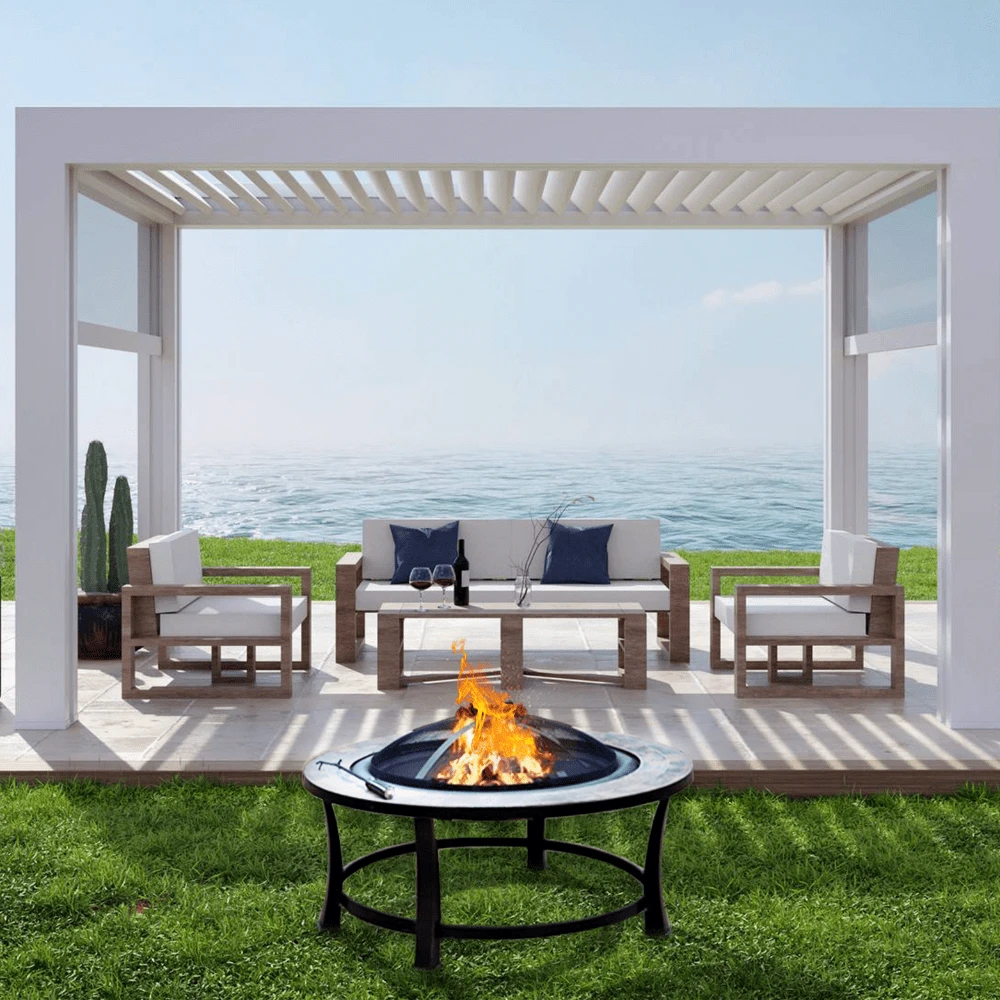 AZ Patio Heaters Slate Tile 40-Inch Round Fire Pit (FT-51216) 3 AZ Patio Heaters Slate Tile 40-Inch Round Fire Pit (FT-51216) - Image 3