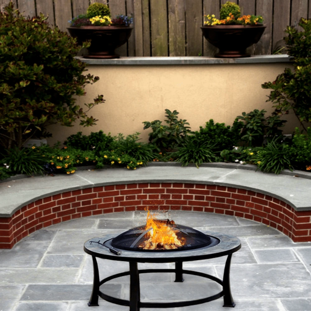 AZ Patio Heaters Slate Tile 40-Inch Round Fire Pit (FT-51216) 2 AZ Patio Heaters Slate Tile 40-Inch Round Fire Pit (FT-51216) - Image 2