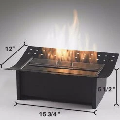 Eco-Feu 12-Inch Matte Black Ethanol Insert For Traditional Fireplace (FS-00033-MB) 12 Eco-Feu 12-Inch Matte Black Ethanol Insert For Traditional Fireplace (FS-00033-MB) -Empire || Superior || Grand Canyon Sales Shop eco feu eco feu ethanol insert for traditional fireplace matte black fs 00033 mb 13337115721822