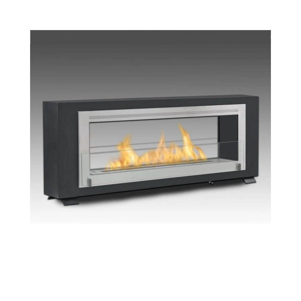 Eco-Feu Santa Cruz 63-Inch Built-in/Free Standing See-Through Ethanol Fireplace 1 Eco-Feu Santa Cruz 63-Inch Built-in/Free Standing See-Through Ethanol Fireplace