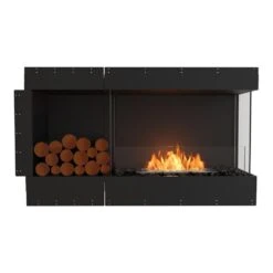 EcoSmart Fire Flex Ethanol Firebox With One Open Side And Decorative Box