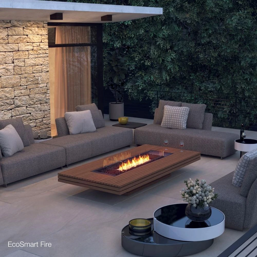 EcoSmart Fire Gin 90 Low Rectangular Fire Pit Table 1 EcoSmart Fire Gin 90 Low Rectangular Fire Pit Table