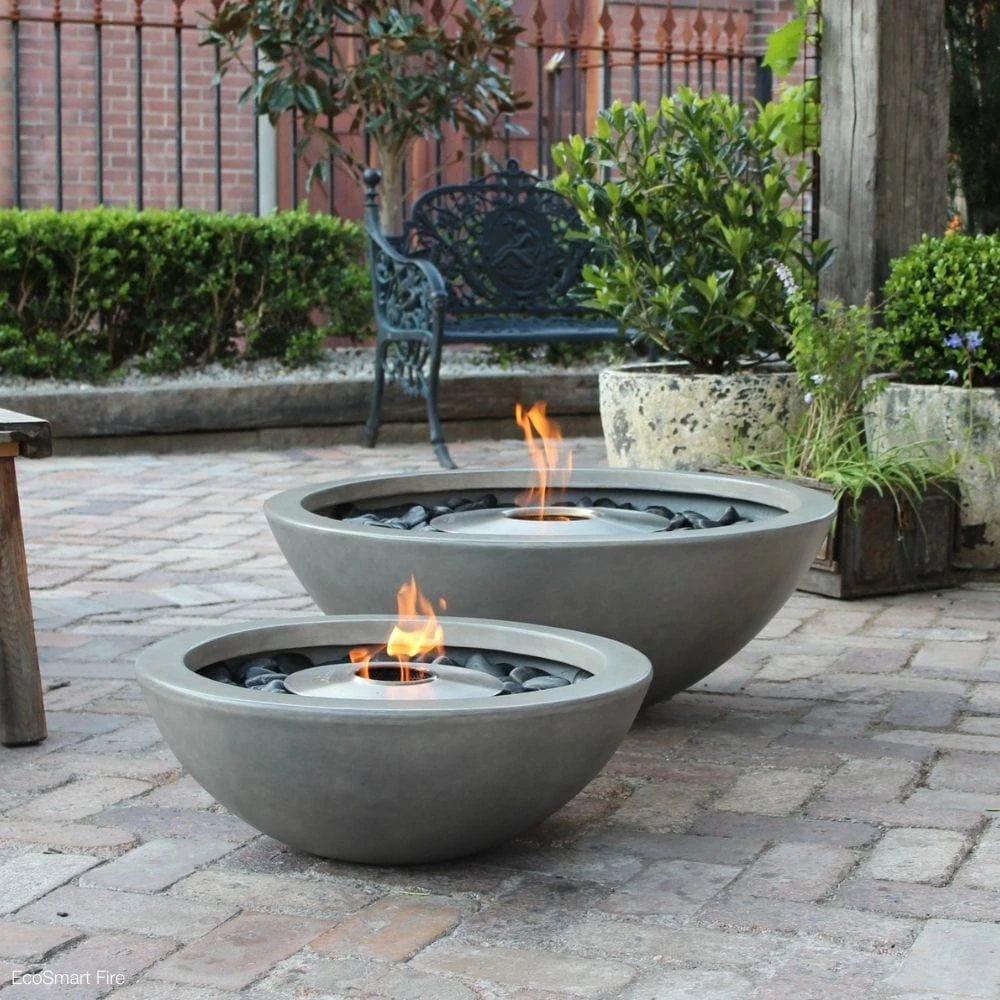EcoSmart Fire Mix Round Concrete Ethanol Fire Bowl 2 EcoSmart Fire Mix Round Concrete Ethanol Fire Bowl - Image 2