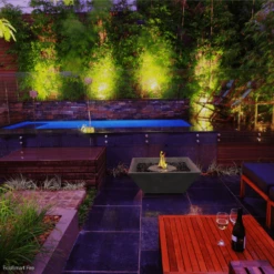 EcoSmart Fire Nova 600 24-Inch Square Concrete Ethanol Fire Bowl -Empire || Superior || Grand Canyon Sales Shop ecosmart fire nova 600 round concrete bioethanol fire pit 28584051540062