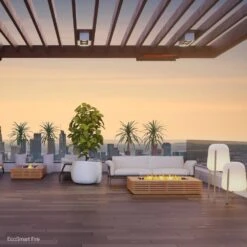 EcoSmart Fire Wharf 65-Inch Rectangular Fire Pit Table -Empire || Superior || Grand Canyon Sales Shop ecosmart fire wharf 65 inch rectangular fire pit table 29714599149662