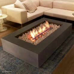 EcoSmart Fire Wharf 65-Inch Rectangular Fire Pit Table -Empire || Superior || Grand Canyon Sales Shop ecosmart fire wharf 65 inch rectangular fire pit table 29714599215198