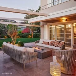 EcoSmart Fire Wharf 65-Inch Rectangular Fire Pit Table -Empire || Superior || Grand Canyon Sales Shop ecosmart fire wharf 65 inch rectangular fire pit table 29714599247966