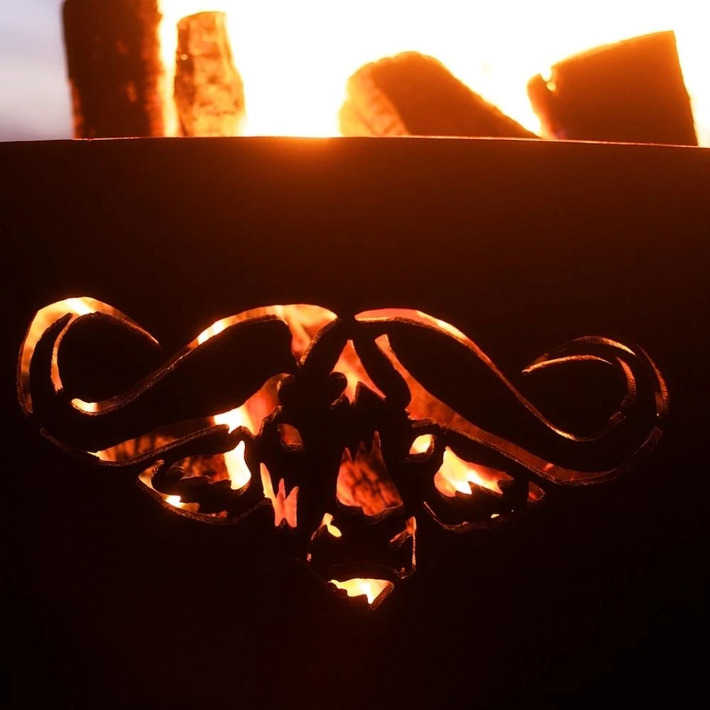 Fire Pit Art Africa's Big Five 41-Inch Unique Handcrafted Carbon Steel Fire Pit (BIG5) 16 Fire Pit Art Africa's Big Five 41-Inch Unique Handcrafted Carbon Steel Fire Pit (BIG5) - Image 16