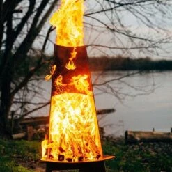 Fire Pit Art Vesuvius 21-Inch Handcrafted Carbon Steel Fire Pit (VES) -Empire || Superior || Grand Canyon Sales Shop fire pit art fire pit art vesuvius 21 handcrafted carbon steel fire pit ves 11200281411678