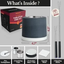 Houswise Altair 5-Inch Round Table Top Ethanol Fire Pit 18 Houswise Altair 5-Inch Round Table Top Ethanol Fire Pit -Empire || Superior || Grand Canyon Sales Shop houswise altair 5 inch round tabletop ethanol fire pit 30639777251422