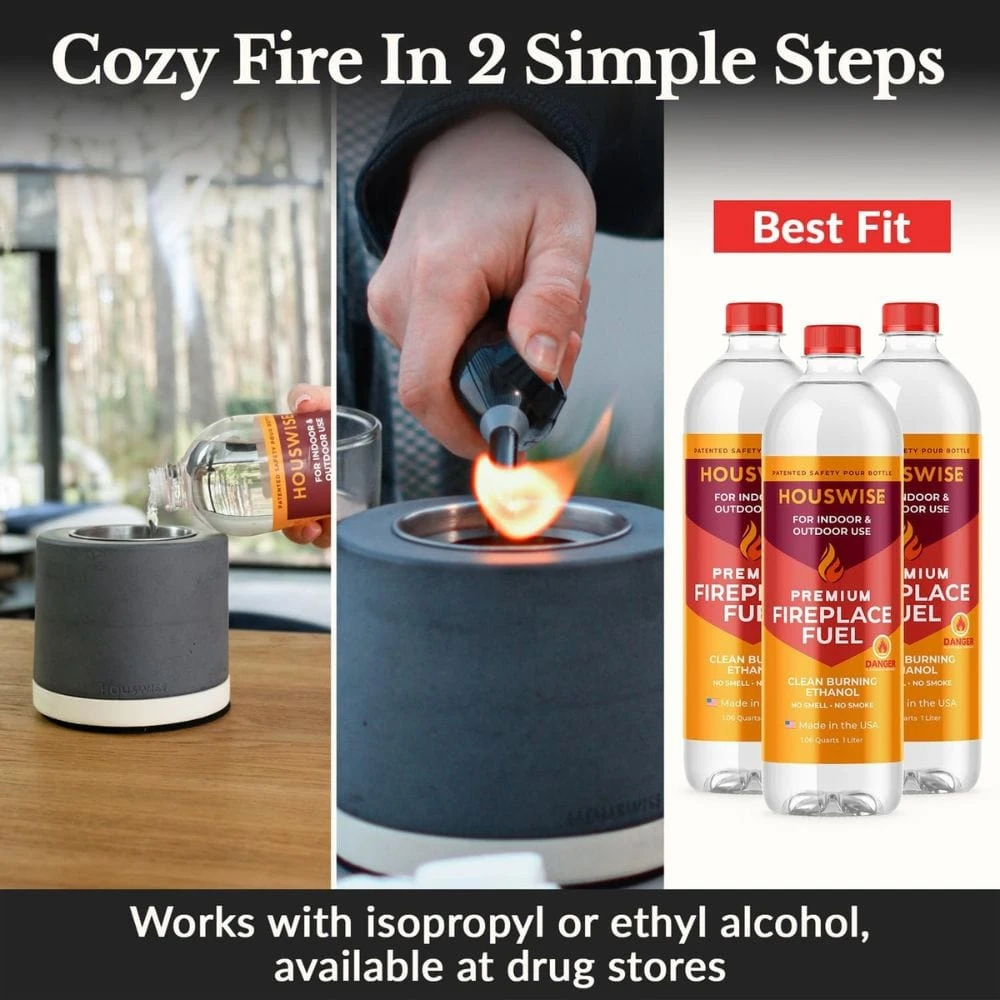 Houswise Altair 5-Inch Round Table Top Ethanol Fire Pit 4 Houswise Altair 5-Inch Round Table Top Ethanol Fire Pit - Image 4