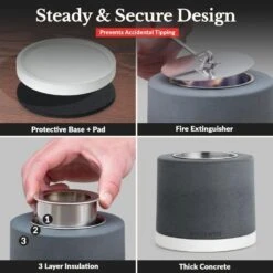 Houswise Altair 5-Inch Round Table Top Ethanol Fire Pit 15 Houswise Altair 5-Inch Round Table Top Ethanol Fire Pit -Empire || Superior || Grand Canyon Sales Shop houswise altair 5 inch round tabletop ethanol fire pit 30639777448030