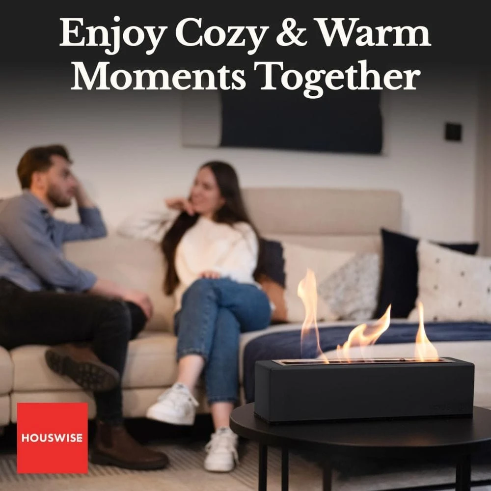 Houswise Vesper 15-Inch Rectangular Table Top Ethanol Fire Pit 4 Houswise Vesper 15-Inch Rectangular Table Top Ethanol Fire Pit - Image 4