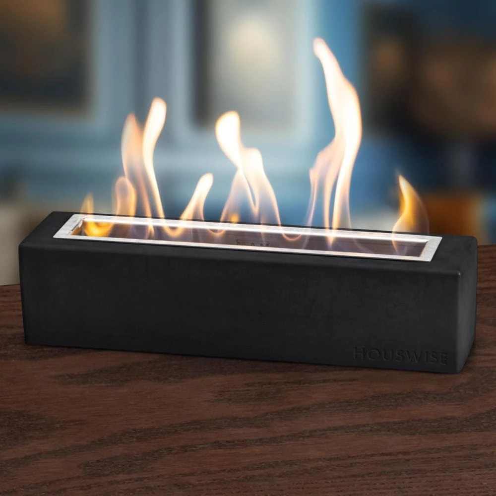 Houswise Vesper 15-Inch Rectangular Table Top Ethanol Fire Pit 1 Houswise Vesper 15-Inch Rectangular Table Top Ethanol Fire Pit