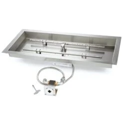 HPC H-Burner Gas Fire Pit Insert With Match Lit Ignition