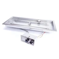 HPC H-Burner Gas Fire Pit Insert With Push Button Ignition