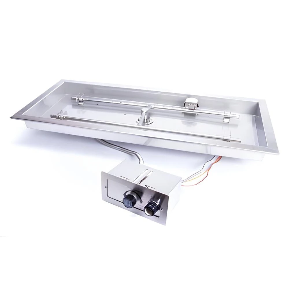 HPC H-Burner Gas Fire Pit Insert With Push Button Ignition 1 HPC H-Burner Gas Fire Pit Insert With Push Button Ignition