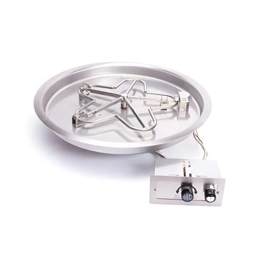 HPC Round Bowl Gas Fire Pit Insert With Push-Button Ignition -Empire || Superior || Grand Canyon Sales Shop hpc round bowl gas fire pit insert with push button ignition 30336721289310