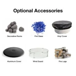 HPC Round Flat Gas Fire Pit Insert With Hi/Lo Electronic Ignition And Torpedo Burner -Empire || Superior || Grand Canyon Sales Shop hpc round flat gas fire pit insert with hi lo electronic ignition and torpedo burner 30386946834526