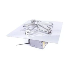 HPC Square Flat Gas Fire Pit Insert With On/Off Electronic Ignition And Torpedo Burner