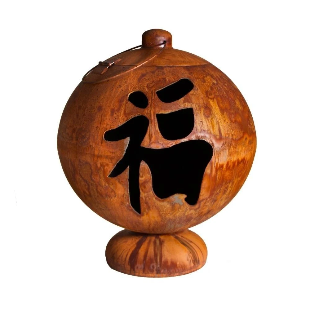 Ohio Flame "Peace, Happiness, Tranquility" Fire Globe 1 Ohio Flame "Peace, Happiness, Tranquility" Fire Globe