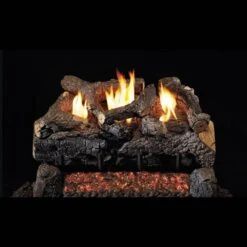 Real Fyre Evening Fyre Charred 24-Inch See-Through Vent-Free Gas Log Set Insert