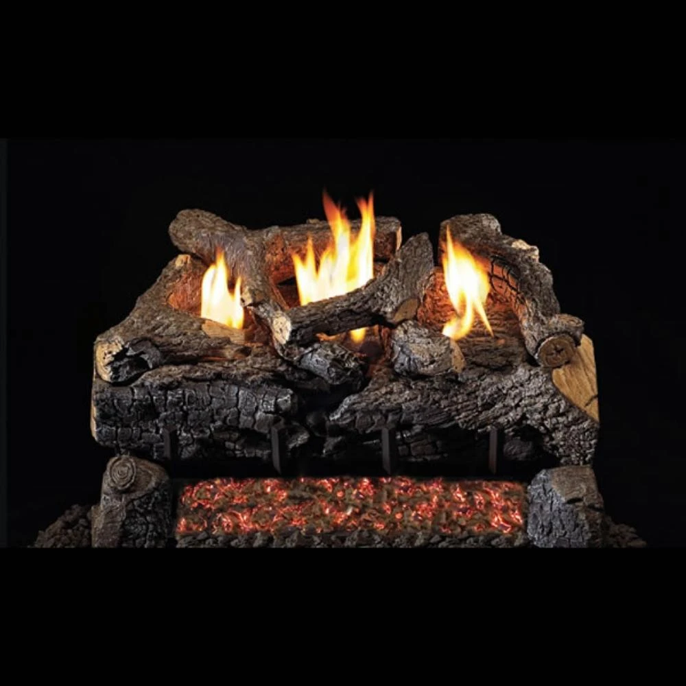 Real Fyre Evening Fyre Charred 24-Inch See-Through Vent-Free Gas Log Set Insert 1 Real Fyre Evening Fyre Charred 24-Inch See-Through Vent-Free Gas Log Set Insert