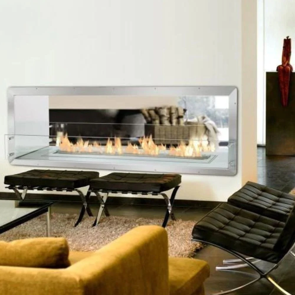 The Bio Flame 72-Inch Firebox DS - Built-in See-Through Ethanol Fireplace 3 The Bio Flame 72-Inch Firebox DS - Built-in See-Through Ethanol Fireplace - Image 3