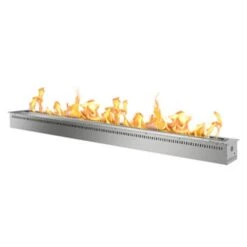 The Bio Flame 84-Inch Smart Remote Controlled Black Or Stainless Steel Ethanol Burner